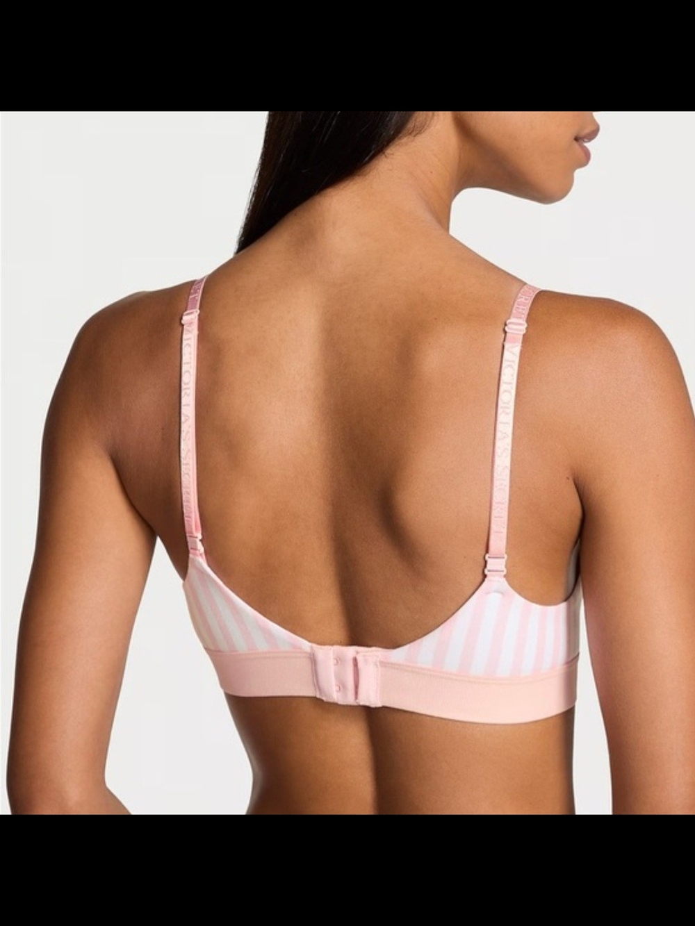 Victoria's Secret Pink & White Striped Lightly Padded Wireless Bra - Picture 2 of 11